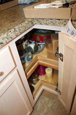 Contents of North Side of Kitchen Cabinets