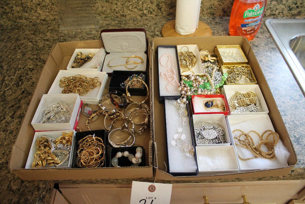 2 Boxes Of Costumes Jewelry