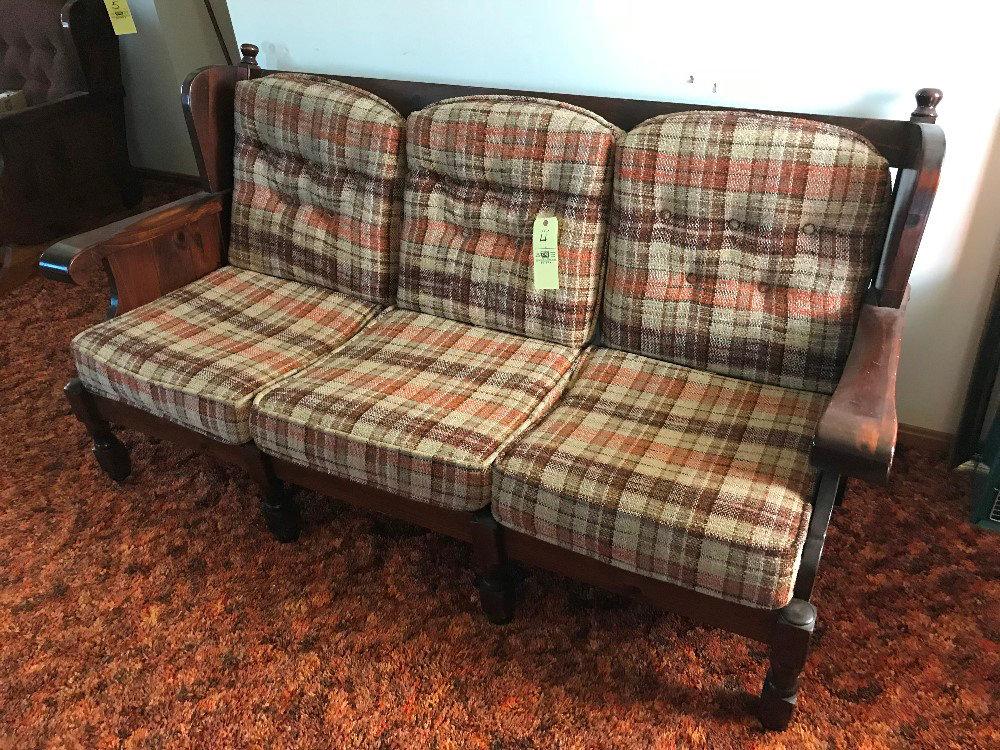 Pine 3-Cushion Sofa 73.25" Wide