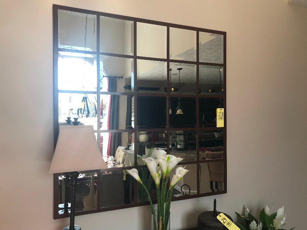 50"x50" 25-pannel metal framed mirror