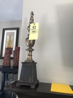 27" tall metal decor