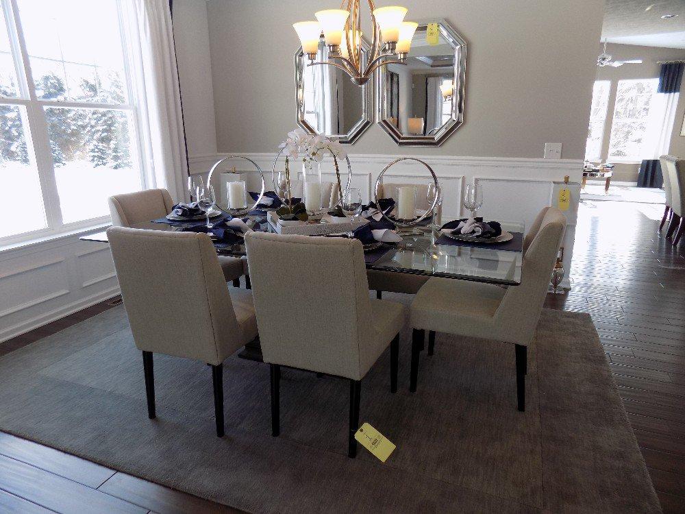 Glass-top dining room table with (6) chairs