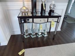 Coaster mirrored side table
