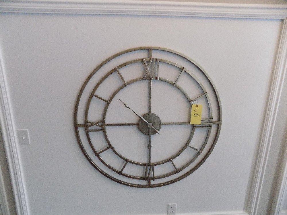 Large metal decor clock