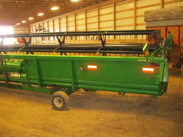 2013 JOHN DEERE 630F W/ EZ TRAIL HEADER CART