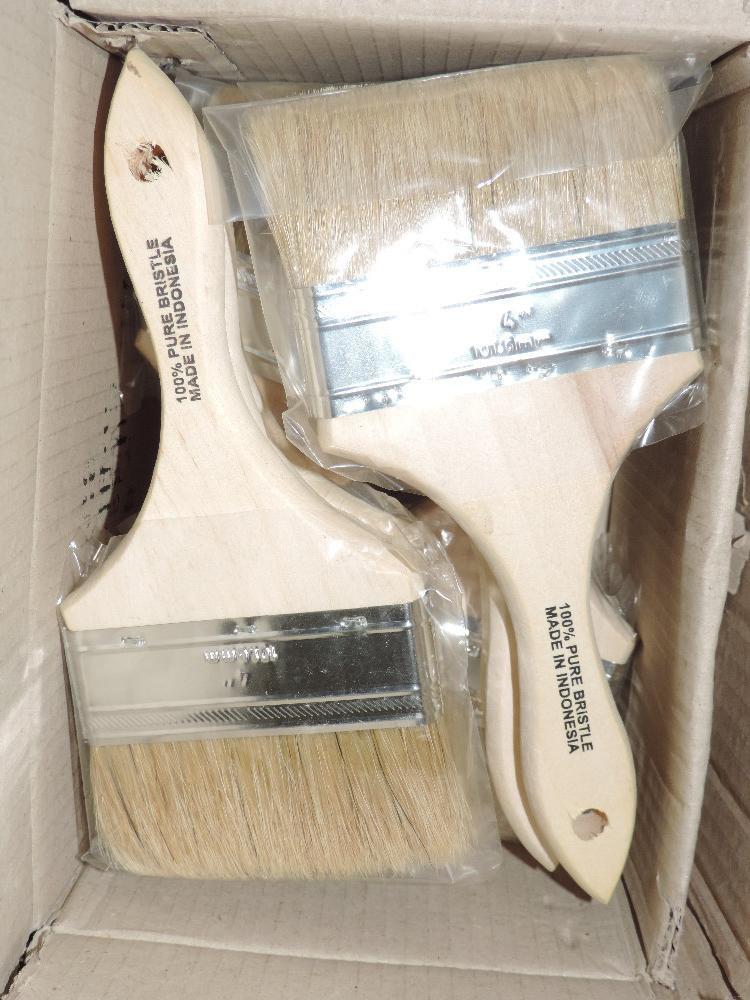 2 Large Boxes Of Assorted Paint Brushes