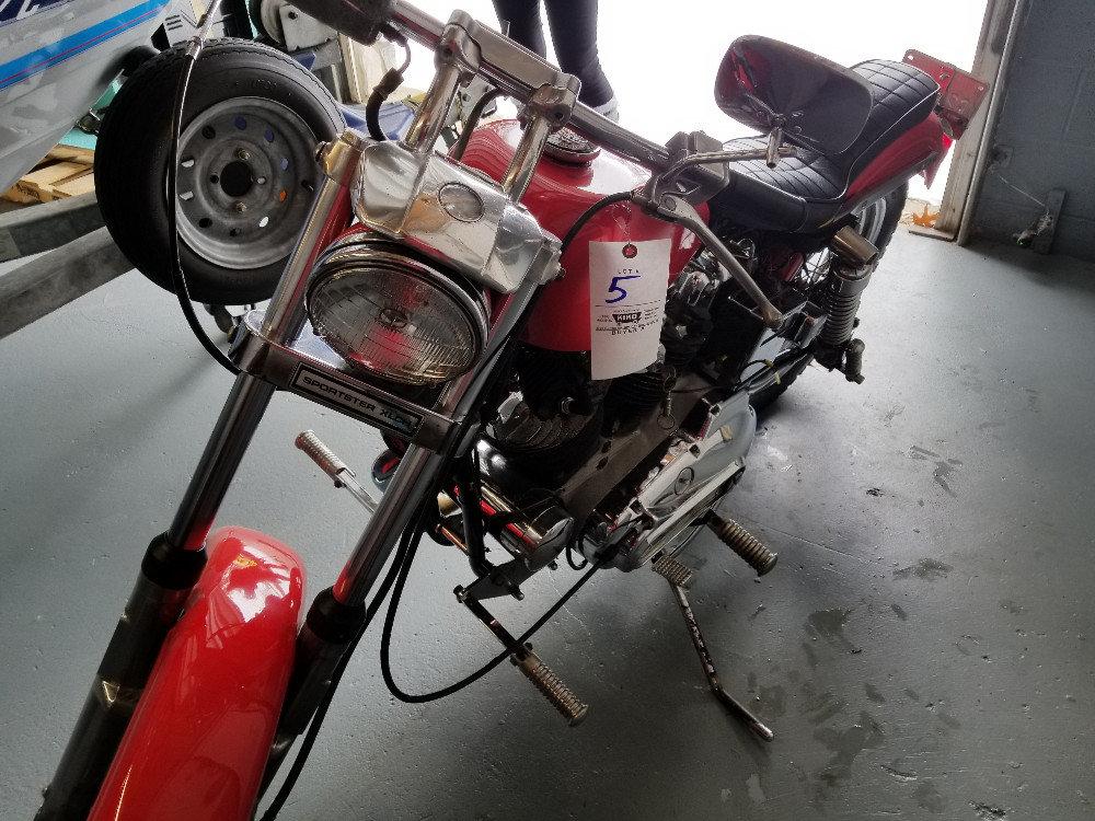 1973 Harley Davidson Sportster, red, runs