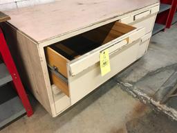 Large Wood 4-Drawer Cabinet