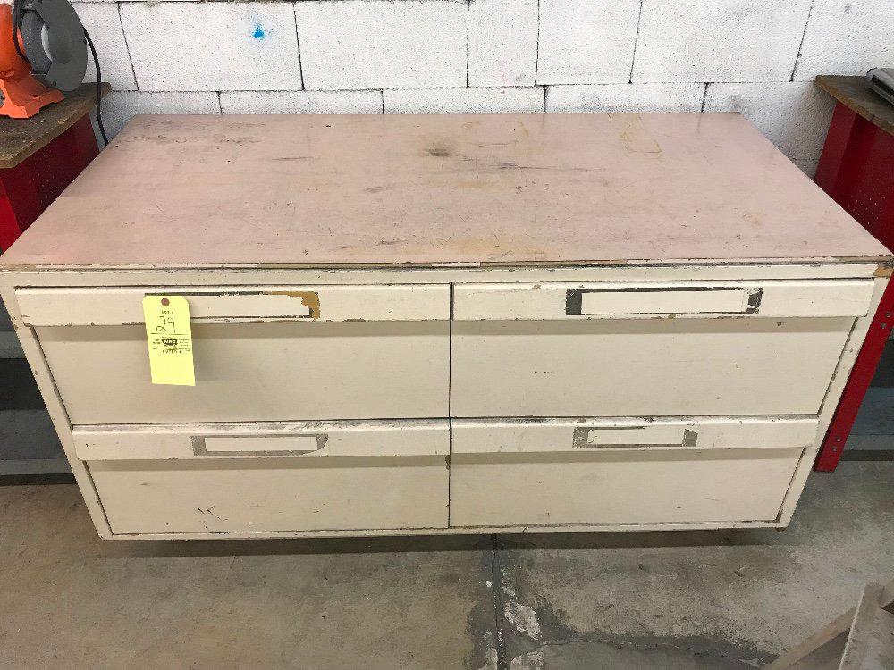 Large Wood 4-Drawer Cabinet