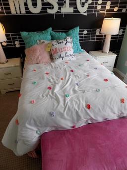 Full size bed on Hollywood frame