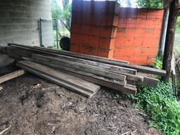 Assorted lumber, (20) 4x4x16 and 12, (3) 3x6, (2) 2x12