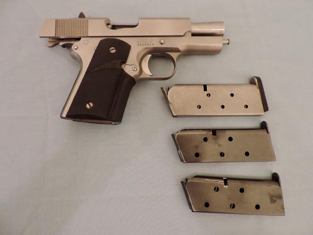 Detonics "Combat Master" .45cal stainless pistol w/3 clips