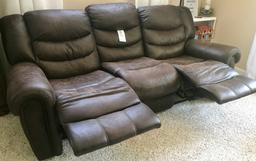 Levin Faux Leather Reclining Sofa