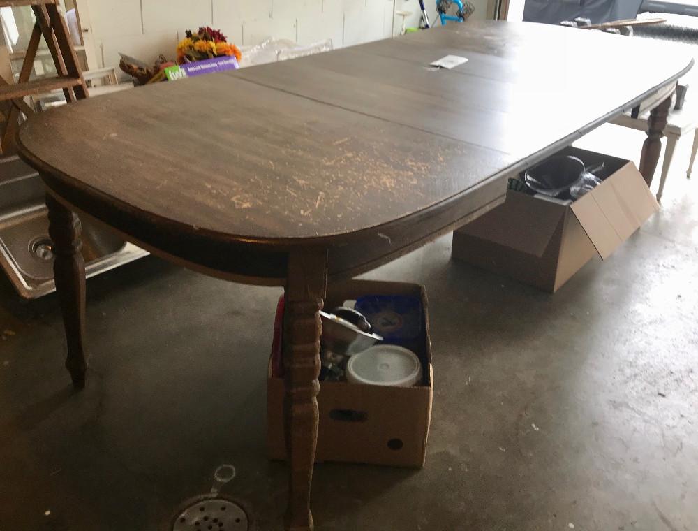 Extension Wood Table With 3 Leaves