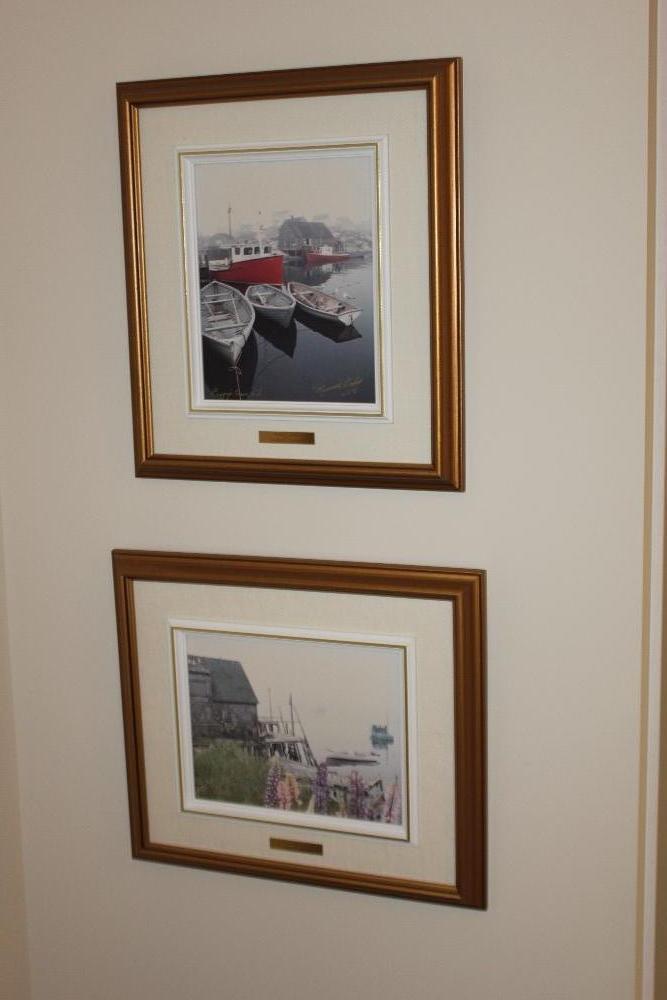 G.S. Hill Framed Print 380/750 & (2) Maurice Crosby Nautical Pictures