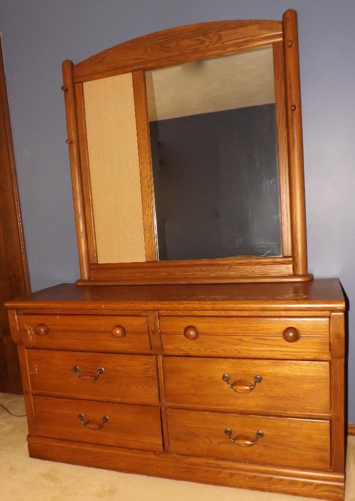 Lexington 6-Drawer Dresser With Mirror, Hat Hooks And Bulletin Board