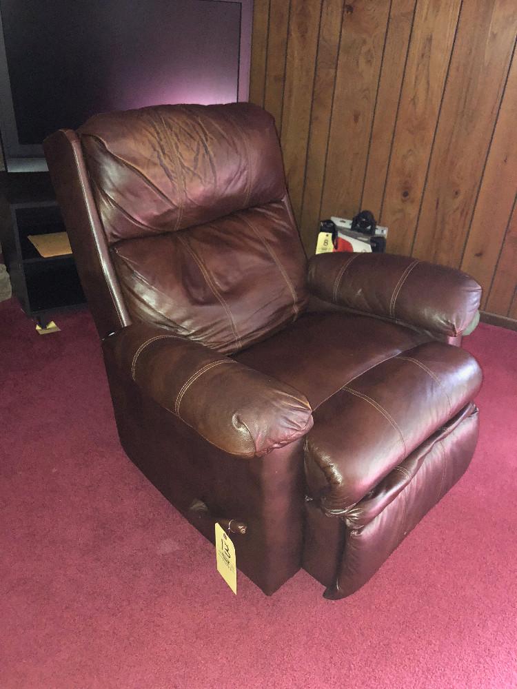 Brown Leather Rocker / Recliner