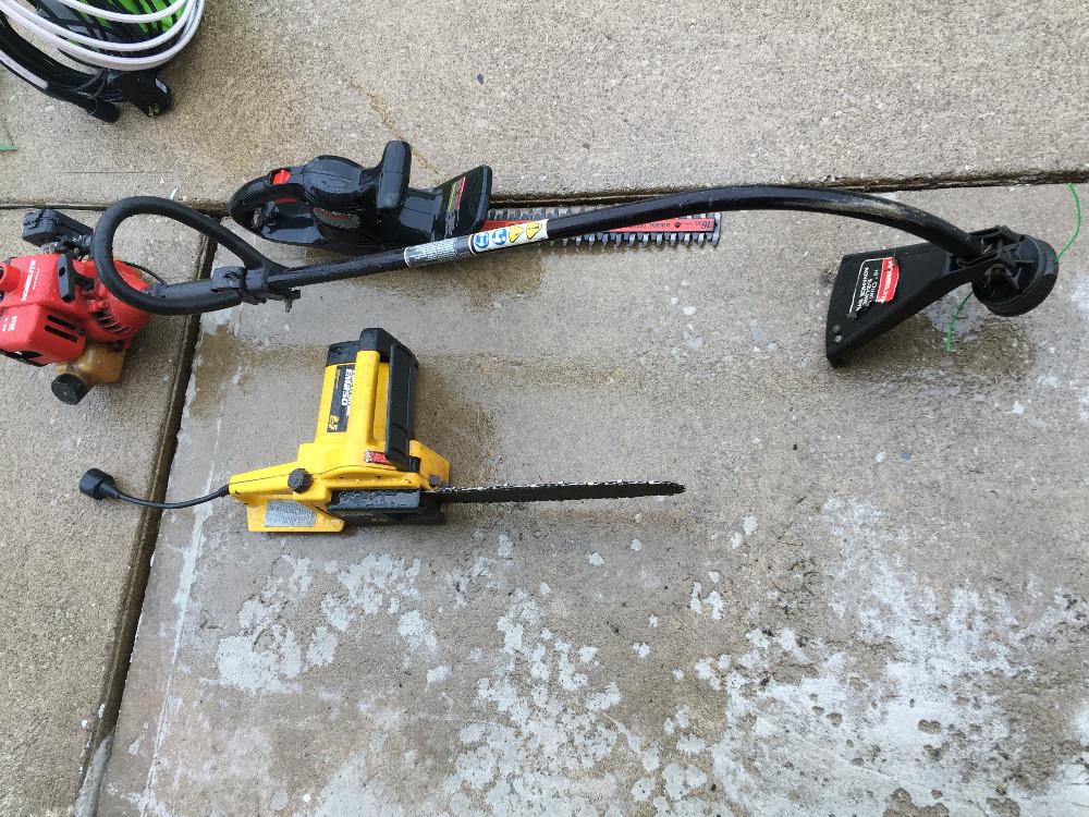 Homelite 30cc Gas String Trimmer - McCulloch Electric Chainsaw - B&D Hedge Trimmer