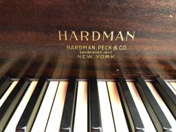 Hardman Baby Grand Piano With Bench On Casters