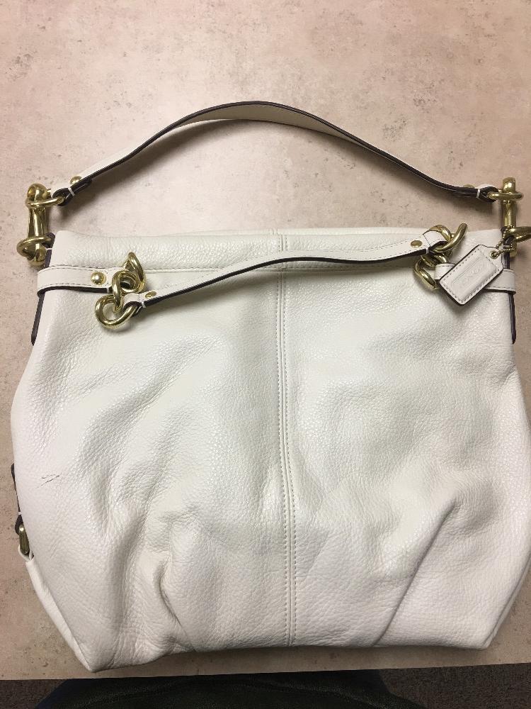 Off-White Leather Coach Purse