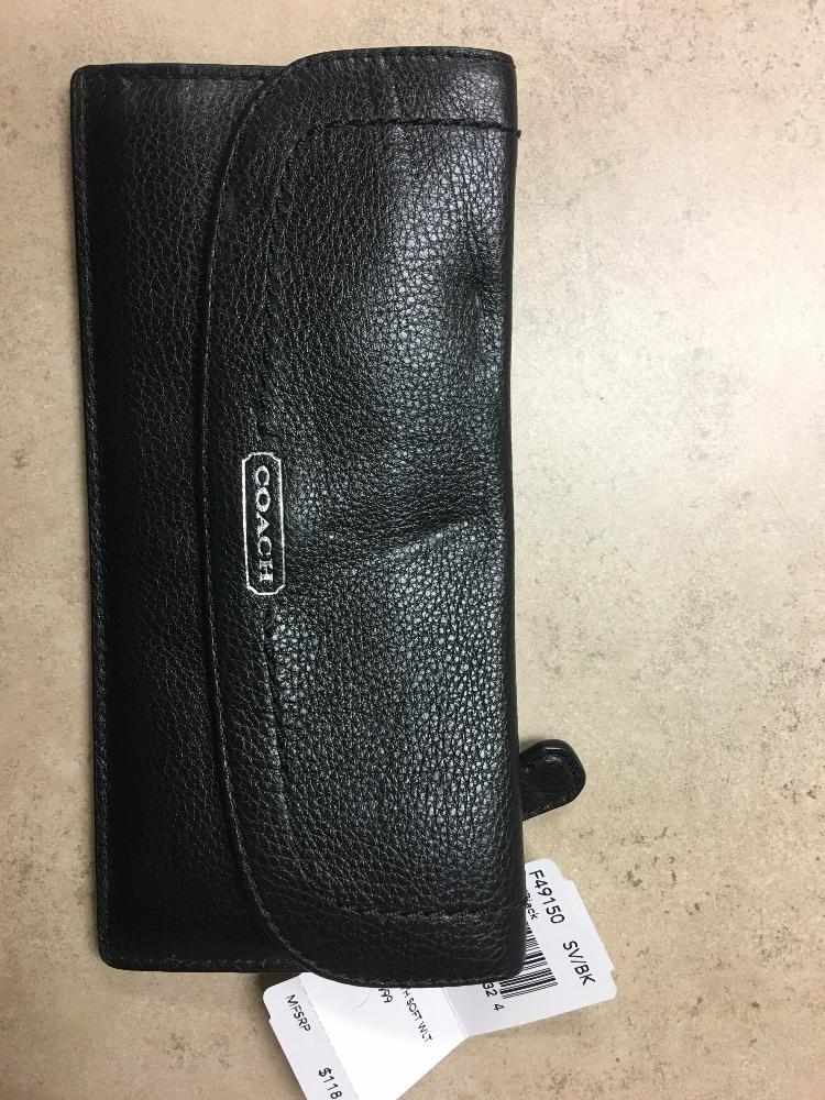 Coach black leather wallet