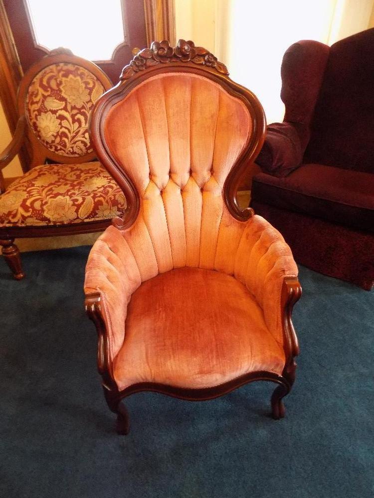 Rose Carved Victorian Chair