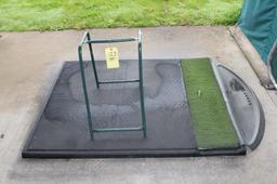 Golf Mat & Bag Stand