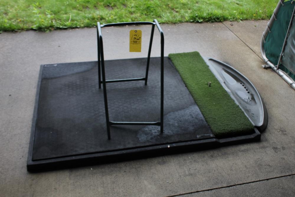 Golf Mat & Bag Stand