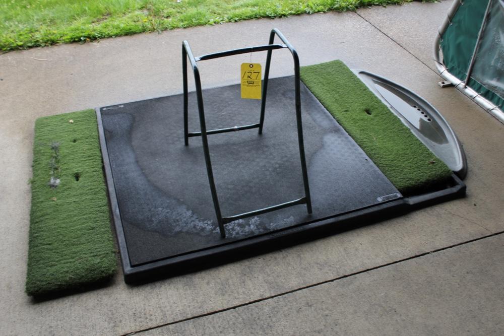 Golf Mat & Bag Stand