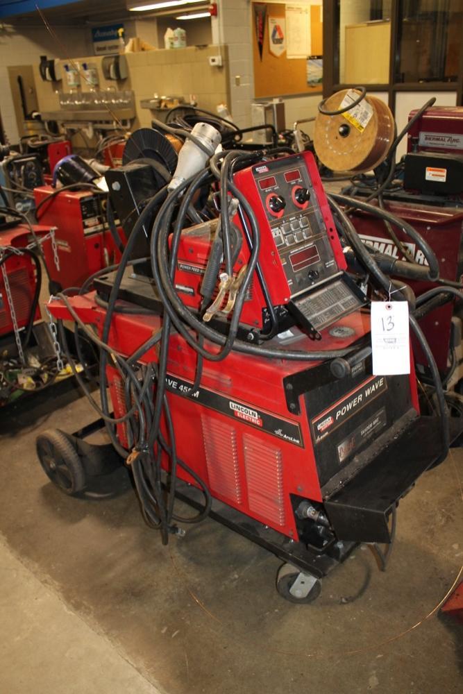 Lincoln Powerwave 455M Welder w/ Tandem Mig & Lincoln 10M Power Feed, 3 Phase