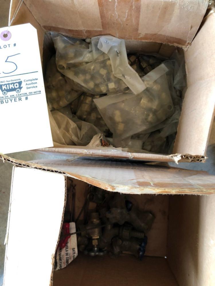 4 Boxes Of Brass Fittings (Various Sizes)