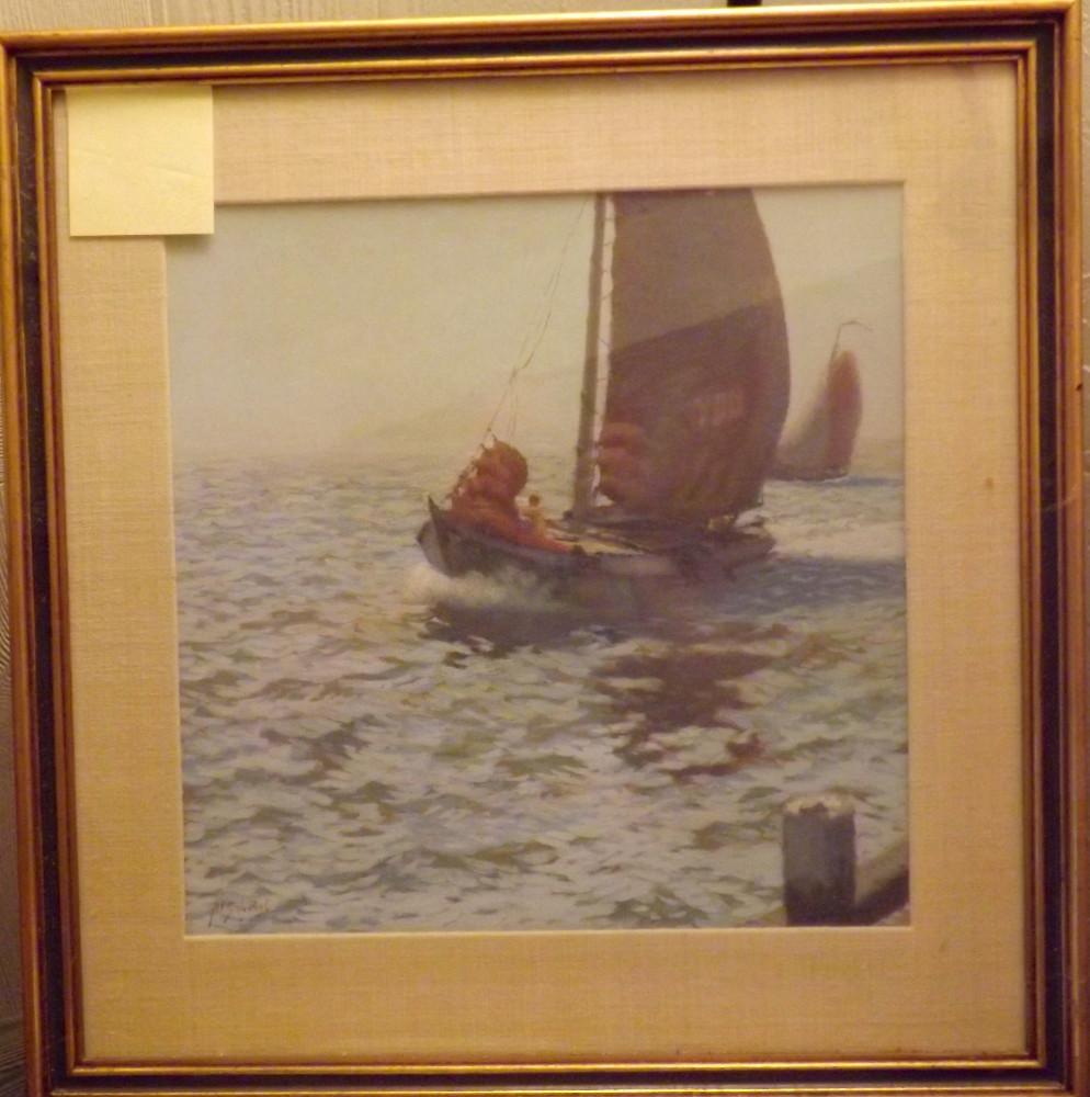 A.P Schotel Signed Oil/Canvas, "Zuider Zee"
