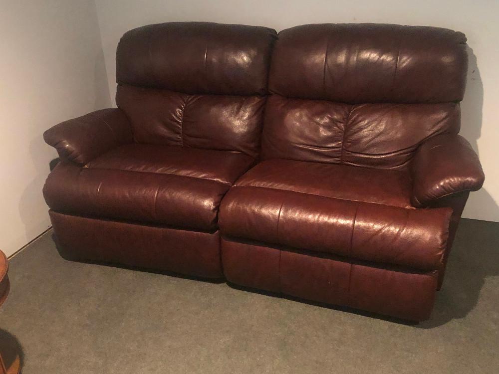 Leather Reclining Loveseat