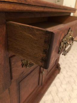 Oak Washstand With Towel Bar