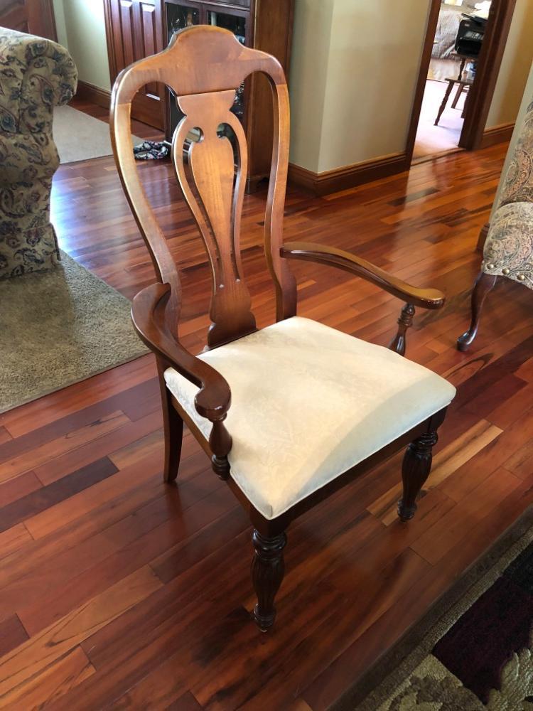 Solid Cherry Table, 6 Chairs, 2 Extra Leaves