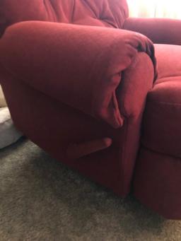 Upholstered Red Recliner