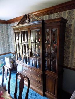 Ethan Allen Georgian Court 2-Pc. Breakfront China Cabinet