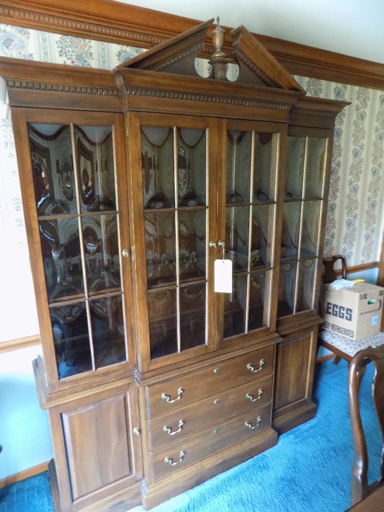 Ethan Allen Georgian Court 2-Pc. Breakfront China Cabinet