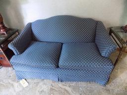 Blue Loveseat 63"w