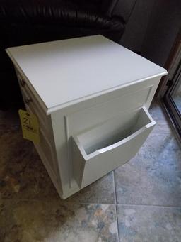 Improvements heated side table with magazine holder