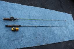 2 Fishing Poles W/ True Temper Quick Spin