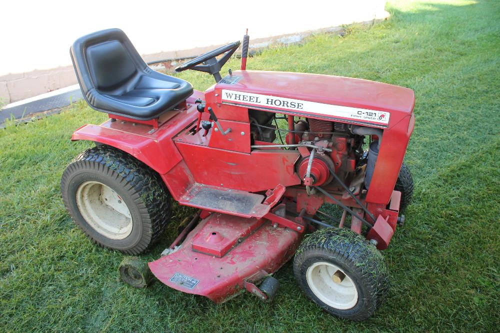 Wheel Horse C-121 8-Speed Mower W/ Mowing Deck & Kohler 12HP Engine, Runs & Mows