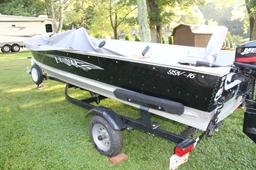 2014 Lund SSV-16, 15' Boat W/ 2003 Mercury 25HP Outboard Motor & 2015 ShoreLand'r Trailer