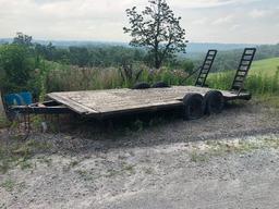 Homemade Car Hauler With Trailer Brakes, 18' x 90"W, 67"W Between Wheel Wells, *NEEDS JACK*