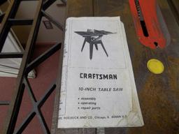 Craftman 10" table saw