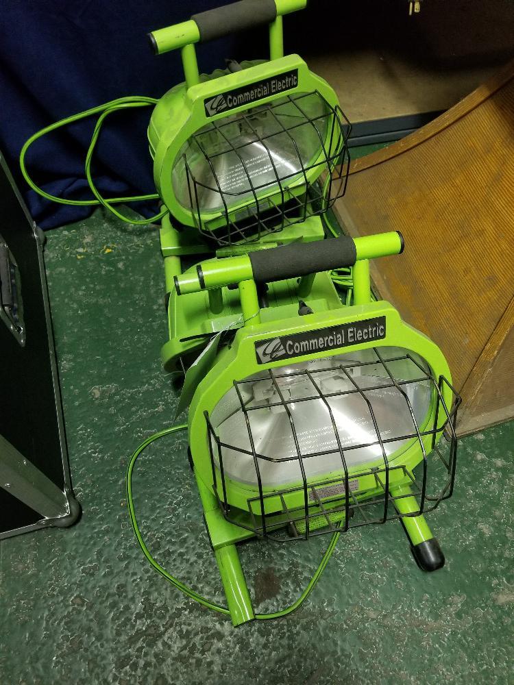 3 Commercial Electric Worklights