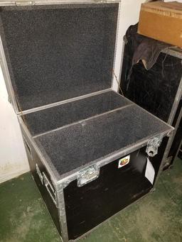 Wheeled Road case divided with foam, 28" x 22" x 26"