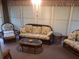 6 piece wicker patio set