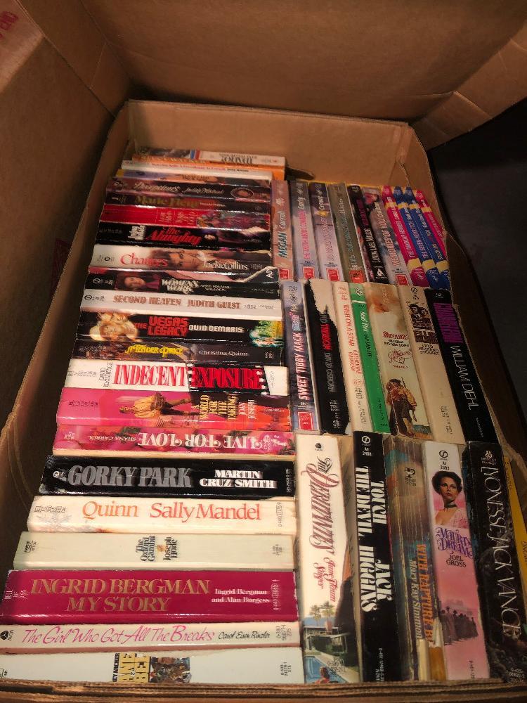 6 boxes of books