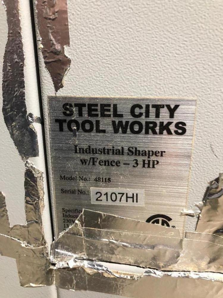 Steel City Industrial Shaper, 3HP